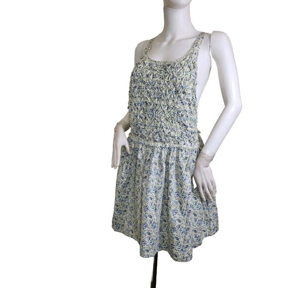 Free People Womens womens Size M Petunia Mini Dress Tea Combo Floral Green --21 - Picture 9 of 12